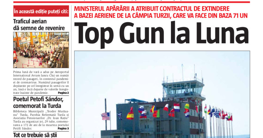 „Top Gun de Luna”. Nu ratați ediția tipărită a Monitorului ediție de Arieș din săptămâna 4 – 10 august 2021!